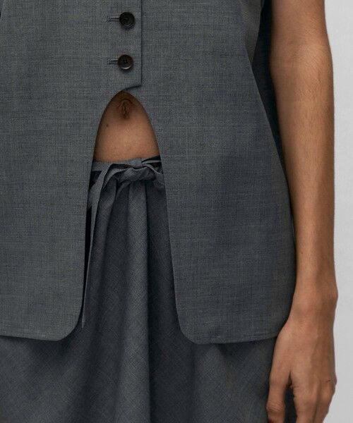 TOMORROWLAND / トゥモローランド ベスト | ウールトロピカル ラウンドネックベスト | 詳細7