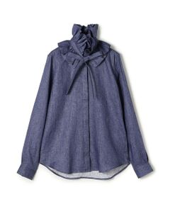 TOMORROWLAND / トゥモローランド シャツ・ブラウス | BOURRIENNE PASTEL リネン ラッフルカラーシャツ