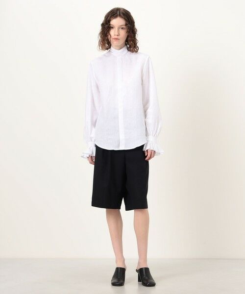 TOMORROWLAND / トゥモローランド シャツ・ブラウス | BOURRIENNE BOUDOIR リネン フリルシャツ | 詳細1