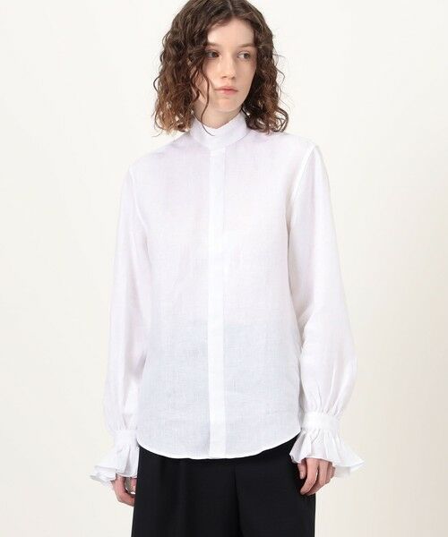 TOMORROWLAND / トゥモローランド シャツ・ブラウス | BOURRIENNE BOUDOIR リネン フリルシャツ | 詳細2