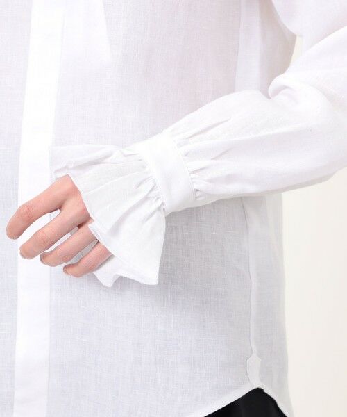 TOMORROWLAND / トゥモローランド シャツ・ブラウス | BOURRIENNE BOUDOIR リネン フリルシャツ | 詳細7