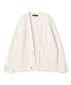 TOMORROWLAND / トゥモローランド カーディガン・ボレロ | コットンカシミヤ Vカラーレスカーディガン