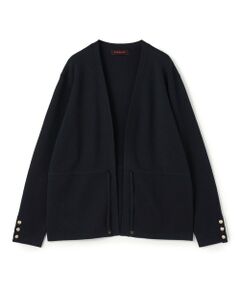 TOMORROWLAND / トゥモローランド カーディガン・ボレロ | コットンカシミヤ Vカラーレスカーディガン