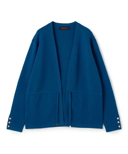 TOMORROWLAND / トゥモローランド カーディガン・ボレロ | コットンカシミヤ Vカラーレスカーディガン（65 ブルー）