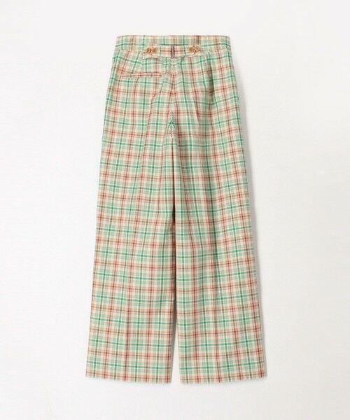 TOMORROWLAND / トゥモローランド その他パンツ | コットンポリエステルツイル チェックセミワイドパンツ | 詳細2