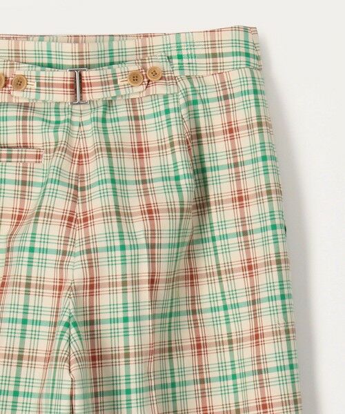 TOMORROWLAND / トゥモローランド その他パンツ | コットンポリエステルツイル チェックセミワイドパンツ | 詳細4