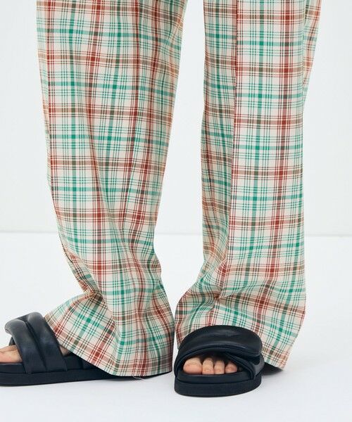 TOMORROWLAND / トゥモローランド その他パンツ | コットンポリエステルツイル チェックセミワイドパンツ | 詳細9