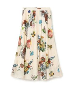 TOMORROWLAND / トゥモローランド ロング・マキシ丈スカート | シルク BOUQUETプリント フレアスカート