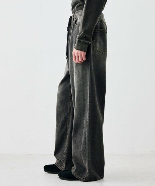 TOMORROWLAND / トゥモローランド デニムパンツ | ブラックデニム ドローコードパンツ | 詳細3