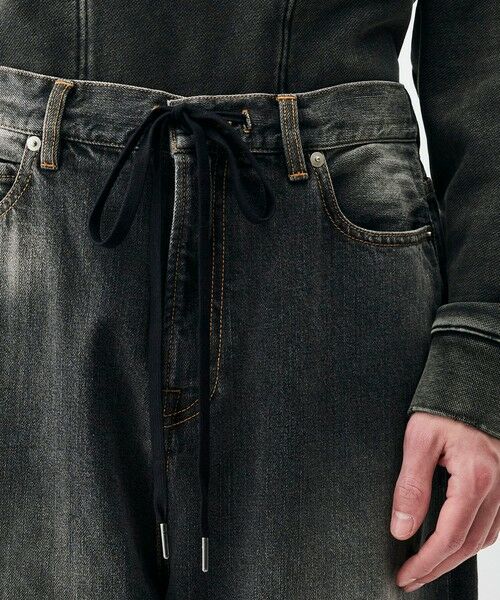 TOMORROWLAND / トゥモローランド デニムパンツ | ブラックデニム ドローコードパンツ | 詳細5