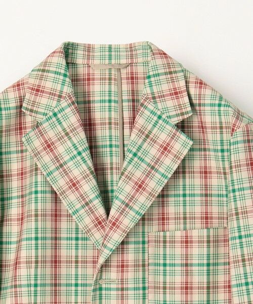 TOMORROWLAND / トゥモローランド テーラードジャケット | ポリエステルコットン チェックテーラードジャケット | 詳細3