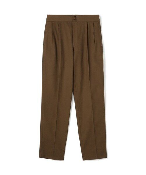 TOMORROWLAND / トゥモローランド スラックス・ドレスパンツ | コットンカルゼ バックベルト ペグトップスラックス SOLBIATI（47 ブラウン）