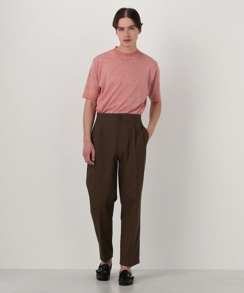 TOMORROWLAND / トゥモローランド スラックス・ドレスパンツ | コットンカルゼ バックベルト ペグトップスラックス SOLBIATI | 詳細1