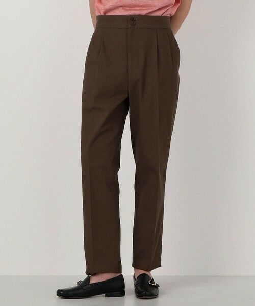 TOMORROWLAND / トゥモローランド スラックス・ドレスパンツ | コットンカルゼ バックベルト ペグトップスラックス SOLBIATI | 詳細2