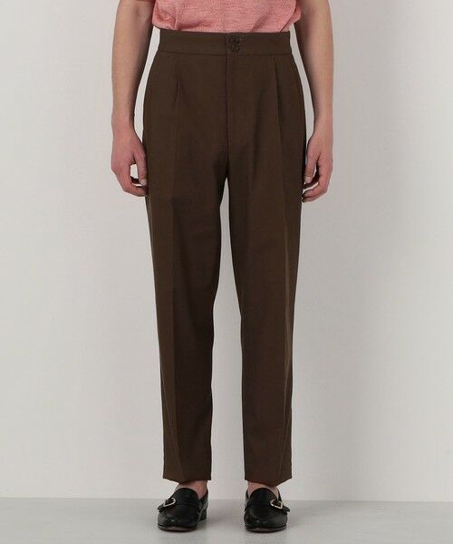 TOMORROWLAND / トゥモローランド スラックス・ドレスパンツ | コットンカルゼ バックベルト ペグトップスラックス SOLBIATI | 詳細3