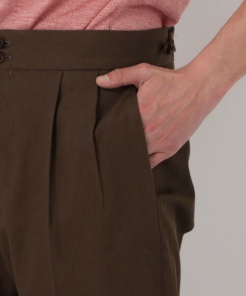 TOMORROWLAND / トゥモローランド スラックス・ドレスパンツ | コットンカルゼ バックベルト ペグトップスラックス SOLBIATI | 詳細8