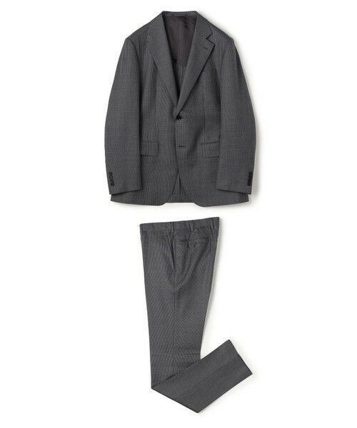 TOMORROWLAND / トゥモローランド セットアップ | ウールシルク シングルブレステッド 2Bスーツ TRAVELLER+SILK E.Zegna(18 グレーハウンドトゥース)