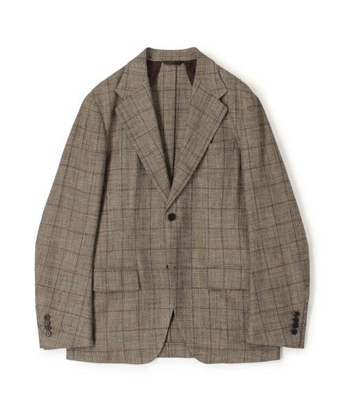TOMORROWLAND / トゥモローランド テーラードジャケット | レーヨンシルクリネン シングルブレステッド 2Bジャケット（46 ブラウン系）