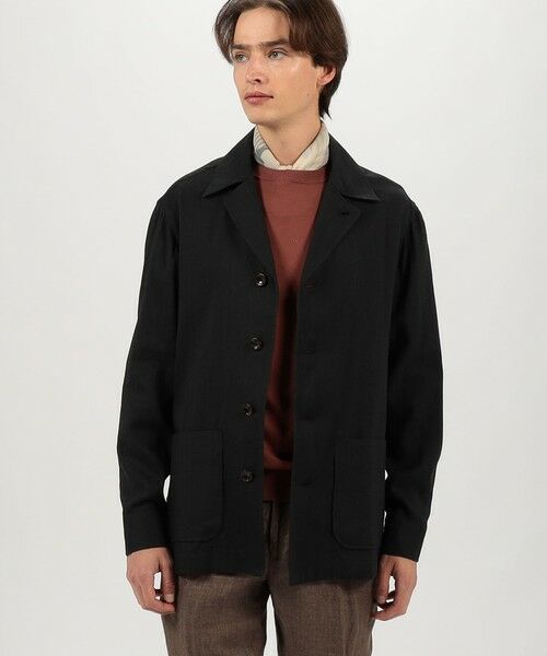 TOMORROWLAND / トゥモローランド ブルゾン | リネンコットンヘリンボーン ハンドカバーシャツブルゾン | 詳細1