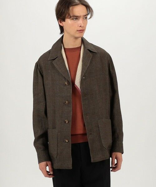 TOMORROWLAND / トゥモローランド ブルゾン | リネングレンチェック ハンドカバーシャツブルゾン | 詳細1