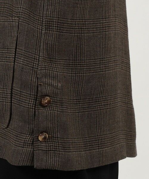 TOMORROWLAND / トゥモローランド ブルゾン | リネングレンチェック ハンドカバーシャツブルゾン | 詳細10