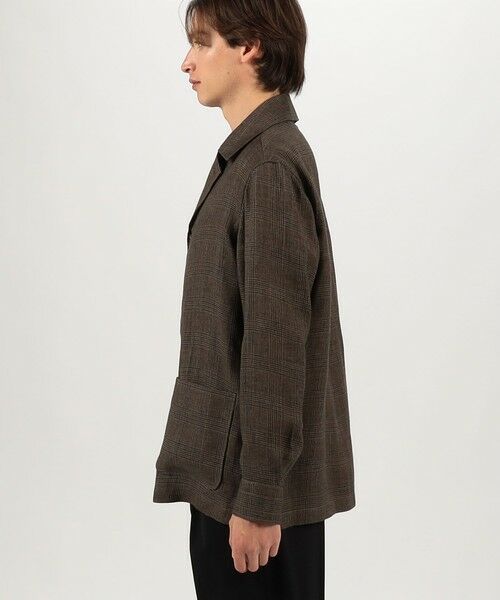 TOMORROWLAND / トゥモローランド ブルゾン | リネングレンチェック ハンドカバーシャツブルゾン | 詳細3