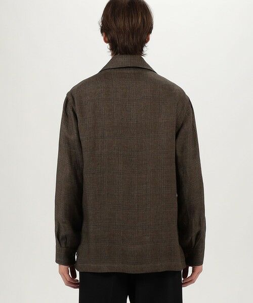 TOMORROWLAND / トゥモローランド ブルゾン | リネングレンチェック ハンドカバーシャツブルゾン | 詳細4