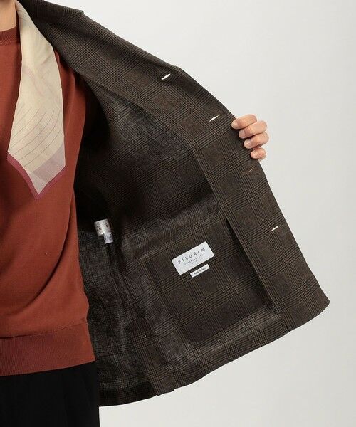 TOMORROWLAND / トゥモローランド ブルゾン | リネングレンチェック ハンドカバーシャツブルゾン | 詳細5