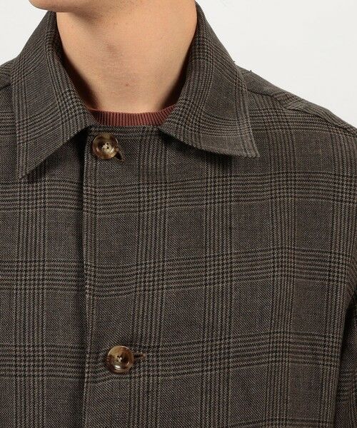 TOMORROWLAND / トゥモローランド ブルゾン | リネングレンチェック ハンドカバーシャツブルゾン | 詳細7