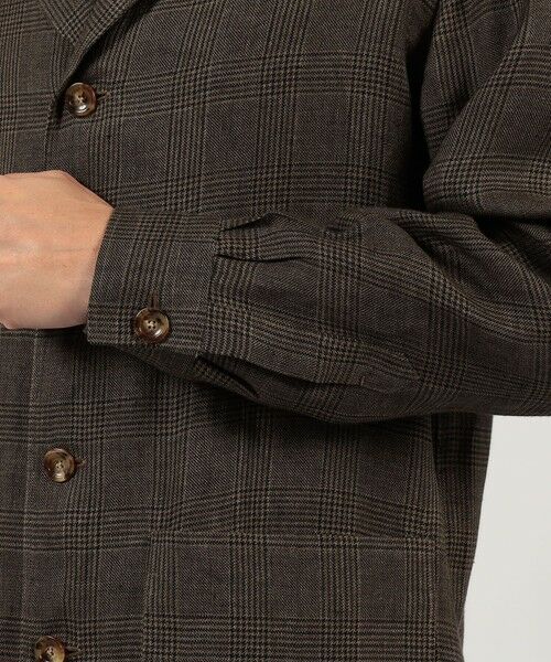 TOMORROWLAND / トゥモローランド ブルゾン | リネングレンチェック ハンドカバーシャツブルゾン | 詳細8