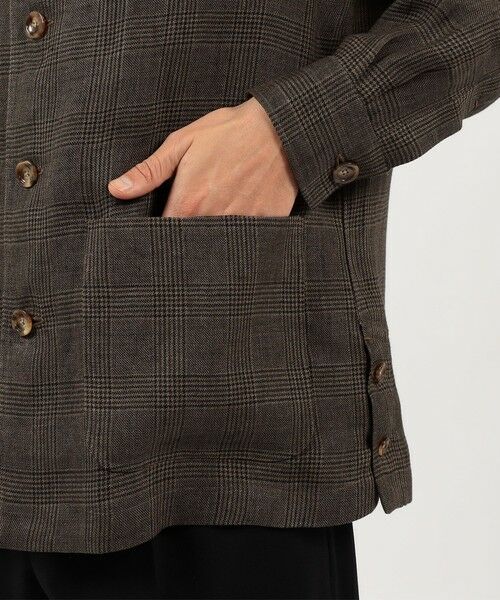 TOMORROWLAND / トゥモローランド ブルゾン | リネングレンチェック ハンドカバーシャツブルゾン | 詳細9