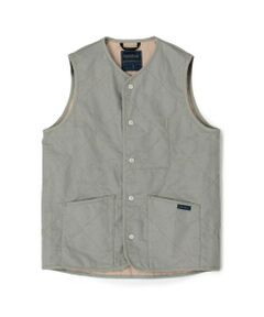 TOMORROWLAND / トゥモローランド ベスト | LAVENHAM UNWADDED THORNHAM リネンコットン キルティングベスト