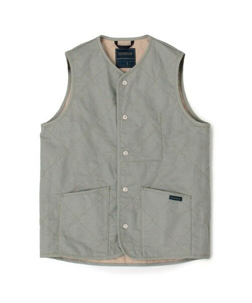 TOMORROWLAND / トゥモローランド ベスト | LAVENHAM UNWADDED THORNHAM リネンコットン キルティングベスト(55 ライトグリーン)