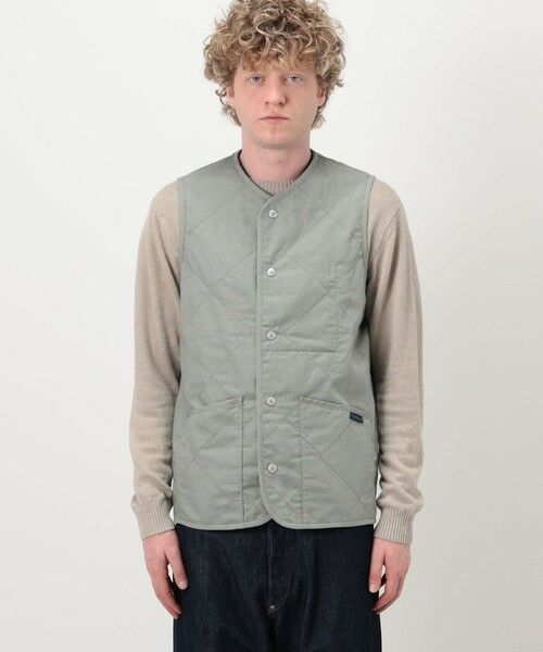TOMORROWLAND / トゥモローランド ベスト | LAVENHAM UNWADDED THORNHAM リネンコットン キルティングベスト | 詳細3