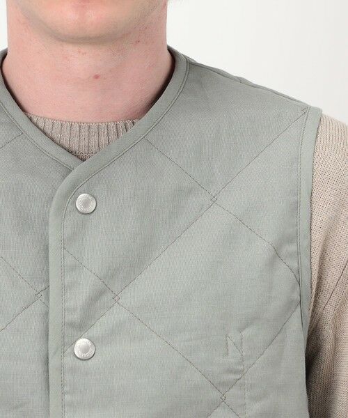 TOMORROWLAND / トゥモローランド ベスト | LAVENHAM UNWADDED THORNHAM リネンコットン キルティングベスト | 詳細6