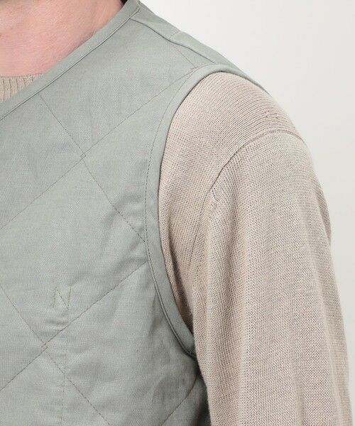 TOMORROWLAND / トゥモローランド ベスト | LAVENHAM UNWADDED THORNHAM リネンコットン キルティングベスト | 詳細8