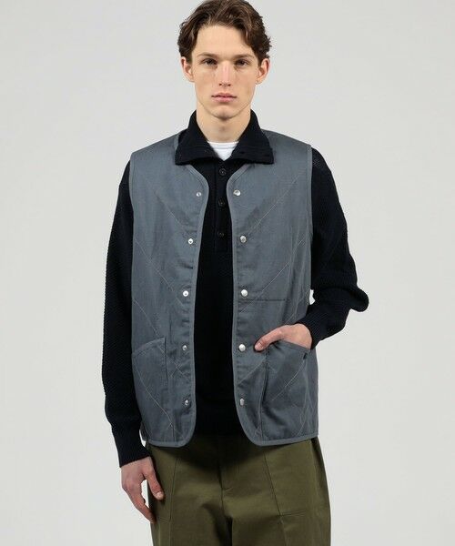 TOMORROWLAND / トゥモローランド ベスト | 【別注】LAVENHAM UNWADDED THORNHAM リネンコットン キルティングベスト | 詳細1