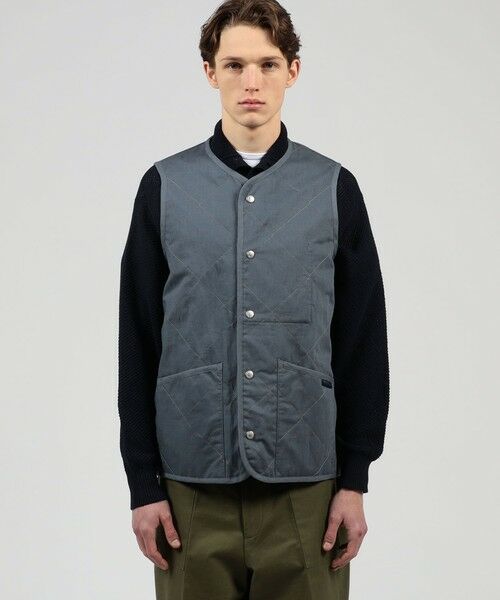 TOMORROWLAND / トゥモローランド ベスト | 【別注】LAVENHAM UNWADDED THORNHAM リネンコットン キルティングベスト | 詳細2