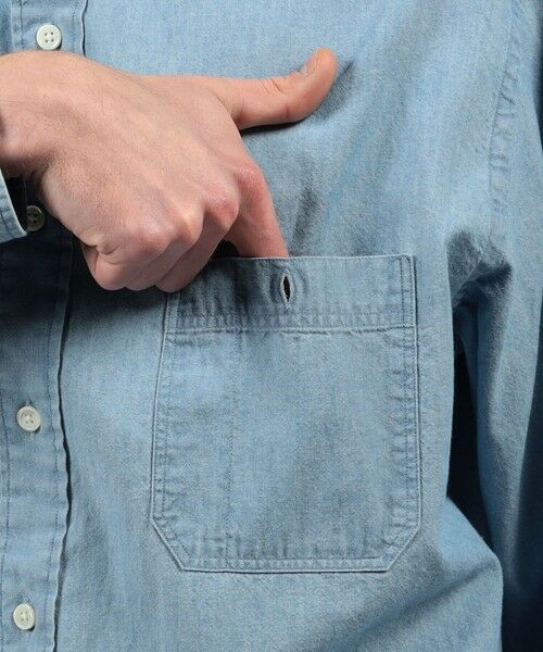 TOMORROWLAND / トゥモローランド シャツ・ブラウス | コットンダンガリー ダブルポケットシャツ CANCLINI | 詳細7