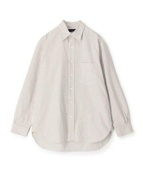 TOMORROWLAND / トゥモローランド シャツ・ブラウス | コットンオックスフォードストライプ ロングスリーブシャツ（54 グリーン系）