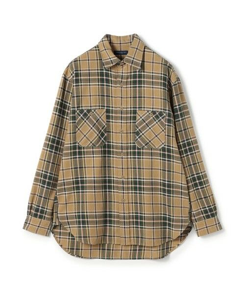 TOMORROWLAND / トゥモローランド シャツ・ブラウス | コットンビエラチェック ダブルポケット ロングスリーブシャツ（46 ブラウン系）