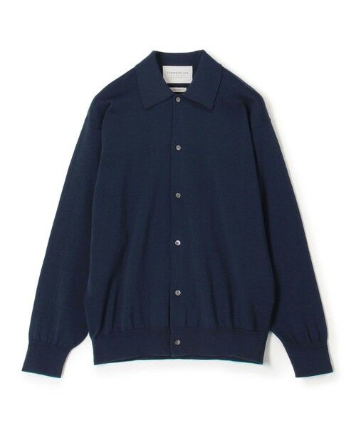 TOMORROWLAND / トゥモローランド カーディガン・ボレロ | TOMORROWLAND tricot ギザコットン ポロカラーカーディガン（67 ネイビー）