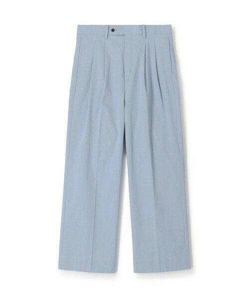 TOMORROWLAND / トゥモローランド スラックス・ドレスパンツ | コットンナイロンツイル 2タックワイドストレートパンツ（63 ライトブルー）