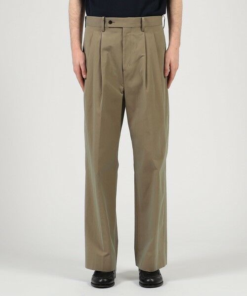TOMORROWLAND / トゥモローランド スラックス・ドレスパンツ | コットンナイロンツイル 2タックワイドストレートパンツ | 詳細2