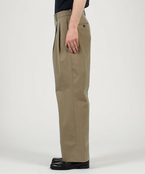 TOMORROWLAND / トゥモローランド スラックス・ドレスパンツ | コットンナイロンツイル 2タックワイドストレートパンツ | 詳細3