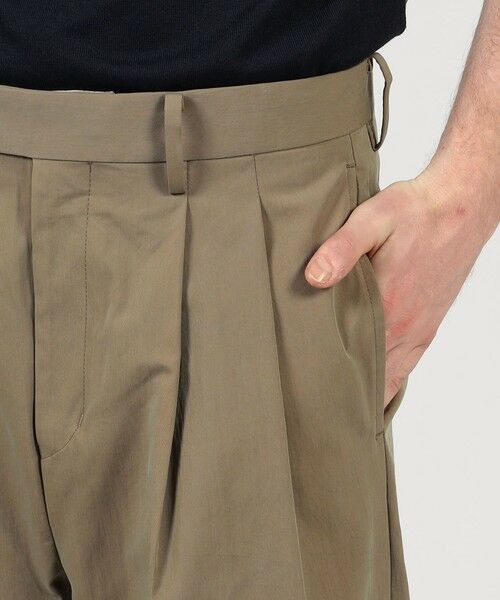 TOMORROWLAND / トゥモローランド スラックス・ドレスパンツ | コットンナイロンツイル 2タックワイドストレートパンツ | 詳細7