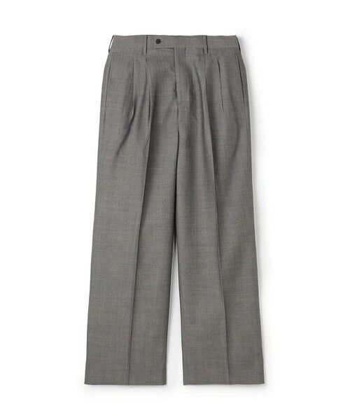 TOMORROWLAND / トゥモローランド スラックス・ドレスパンツ | ハルトウールツイル 2プリーツワイドパンツ（16 グレー系）