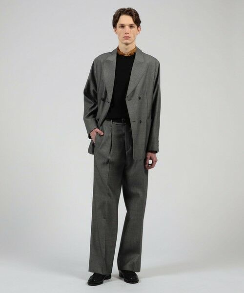 TOMORROWLAND / トゥモローランド スラックス・ドレスパンツ | ハルトウールツイル 2プリーツワイドパンツ | 詳細1