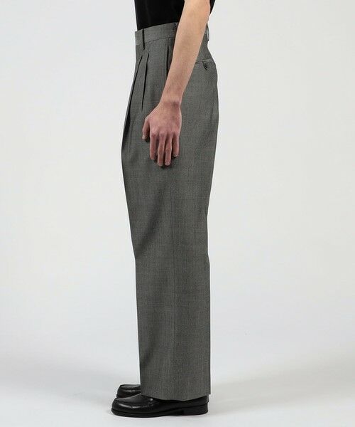 TOMORROWLAND / トゥモローランド スラックス・ドレスパンツ | ハルトウールツイル 2プリーツワイドパンツ | 詳細4