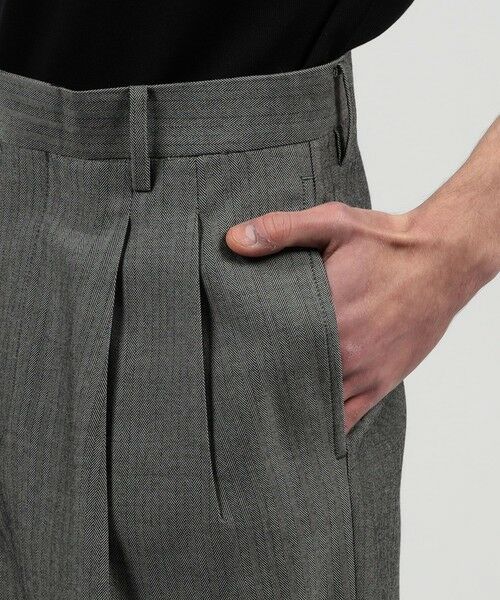 TOMORROWLAND / トゥモローランド スラックス・ドレスパンツ | ハルトウールツイル 2プリーツワイドパンツ | 詳細8